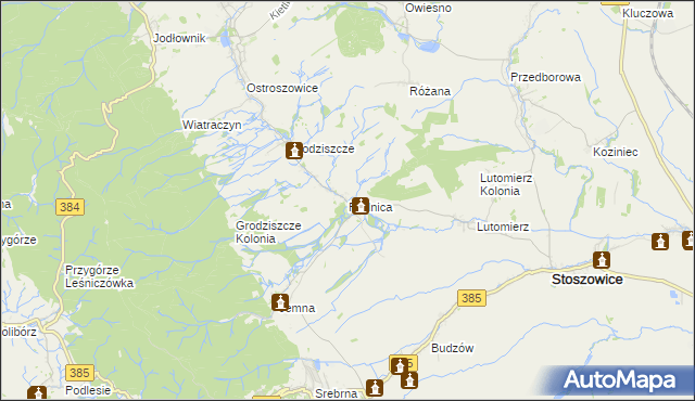 mapa Rudnica gmina Stoszowice, Rudnica gmina Stoszowice na mapie Targeo