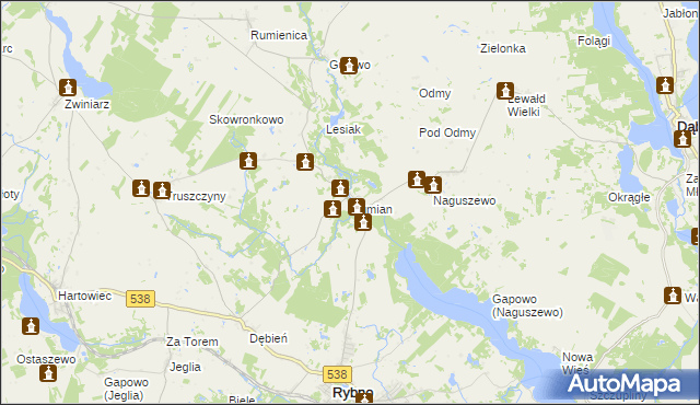 mapa Rumian, Rumian na mapie Targeo