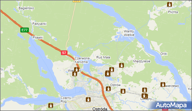 mapa Ruś Mała, Ruś Mała na mapie Targeo