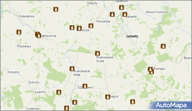 mapa Rutkowskie Duże, Rutkowskie Duże na mapie Targeo