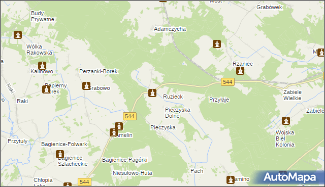 mapa Ruzieck, Ruzieck na mapie Targeo