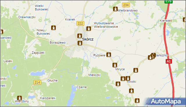 mapa Ryzowie, Ryzowie na mapie Targeo