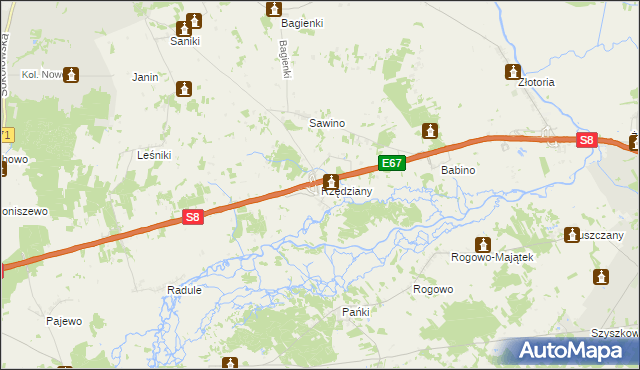 mapa Rzędziany, Rzędziany na mapie Targeo