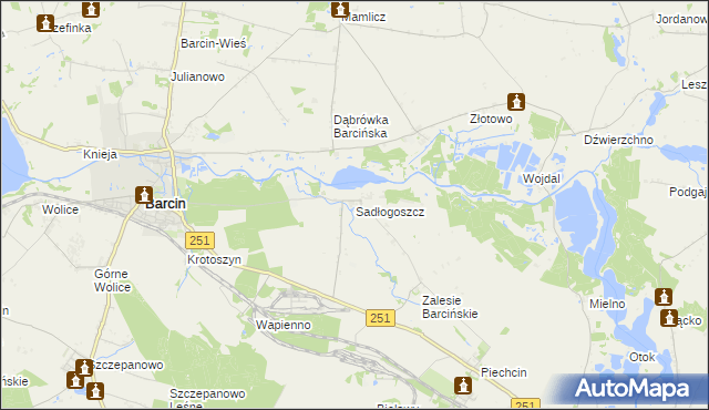 mapa Sadłogoszcz, Sadłogoszcz na mapie Targeo