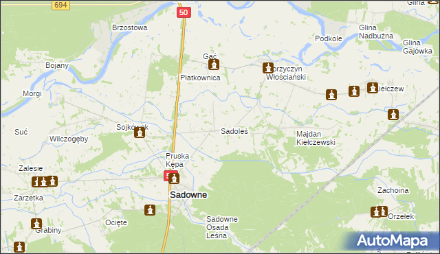 mapa Sadoleś, Sadoleś na mapie Targeo