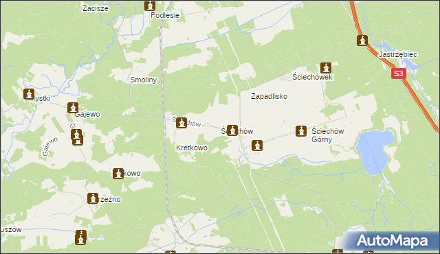 mapa Ściechów, Ściechów na mapie Targeo