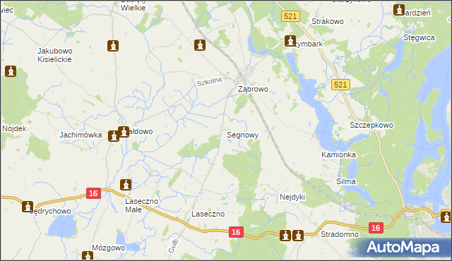 mapa Segnowy, Segnowy na mapie Targeo