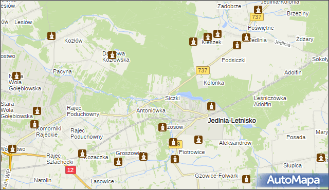 mapa Siczki, Siczki na mapie Targeo