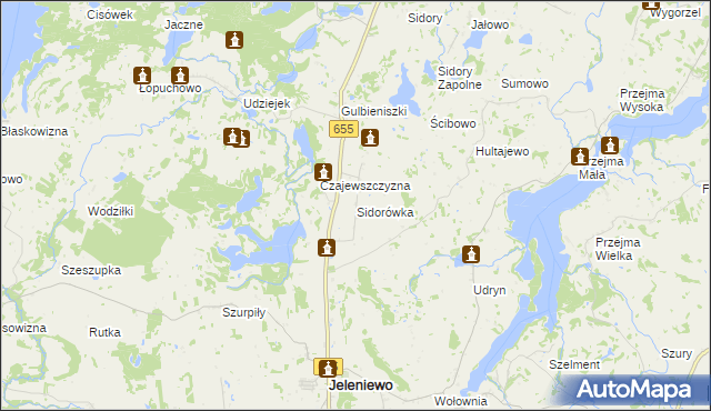 mapa Sidorówka, Sidorówka na mapie Targeo