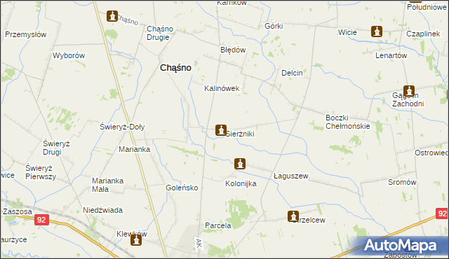 mapa Sierżniki, Sierżniki na mapie Targeo