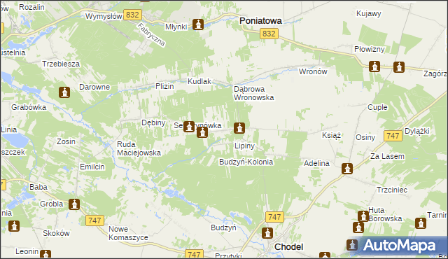 mapa Siewalka, Siewalka na mapie Targeo