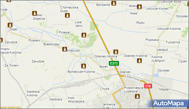 mapa Sitaniec-Wolica, Sitaniec-Wolica na mapie Targeo