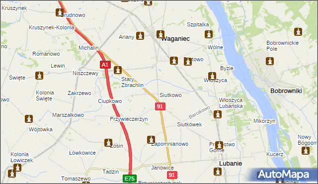 mapa Siutkowo, Siutkowo na mapie Targeo