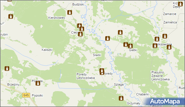 mapa Siwiki, Siwiki na mapie Targeo