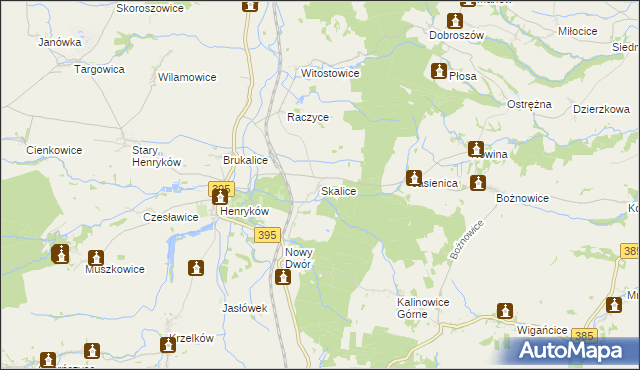 mapa Skalice, Skalice na mapie Targeo