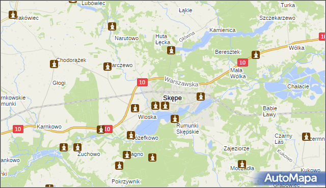 mapa Skępe, Skępe na mapie Targeo