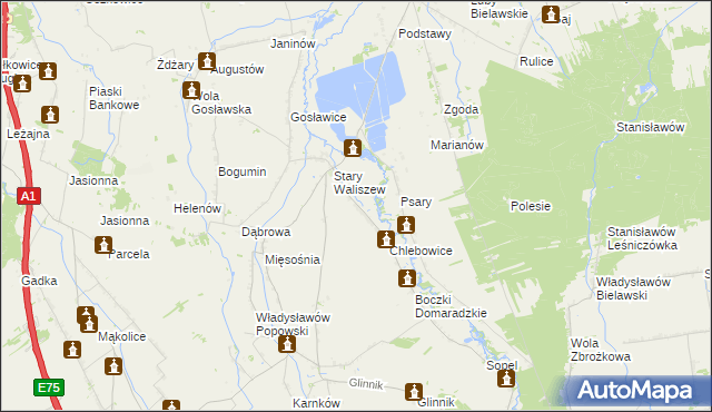 mapa Skubiki, Skubiki na mapie Targeo