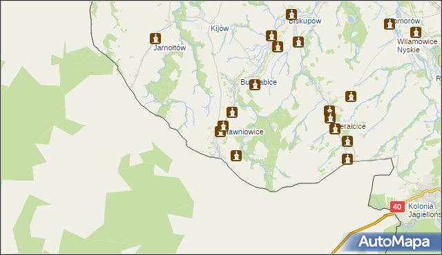 mapa Sławniowice, Sławniowice na mapie Targeo