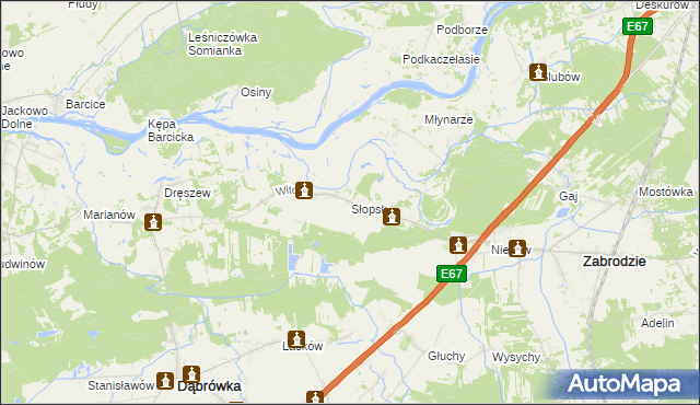 mapa Słopsk, Słopsk na mapie Targeo