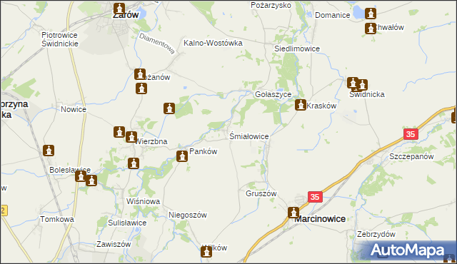 mapa Śmiałowice, Śmiałowice na mapie Targeo