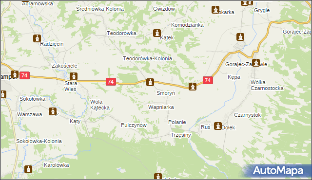 mapa Smoryń, Smoryń na mapie Targeo