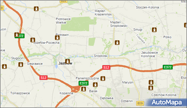 mapa Snopków, Snopków na mapie Targeo