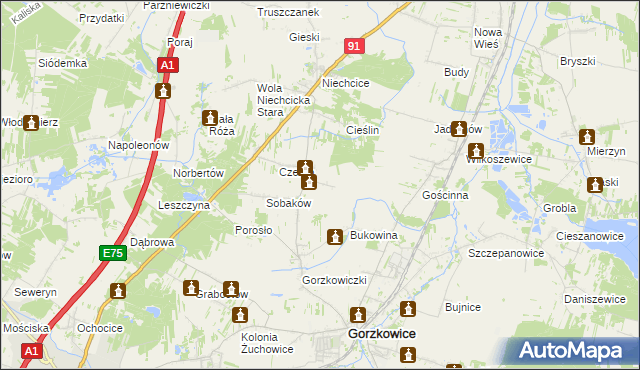 mapa Sobakówek, Sobakówek na mapie Targeo