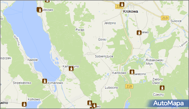 mapa Sobieńczyce, Sobieńczyce na mapie Targeo