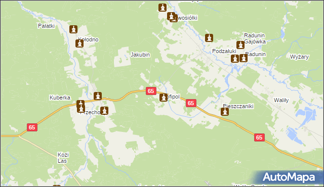 mapa Sofipol, Sofipol na mapie Targeo