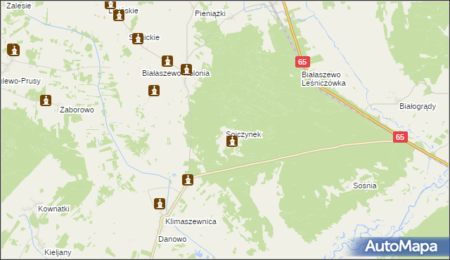 mapa Sojczynek, Sojczynek na mapie Targeo