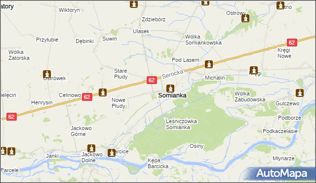 mapa Somianka, Somianka na mapie Targeo