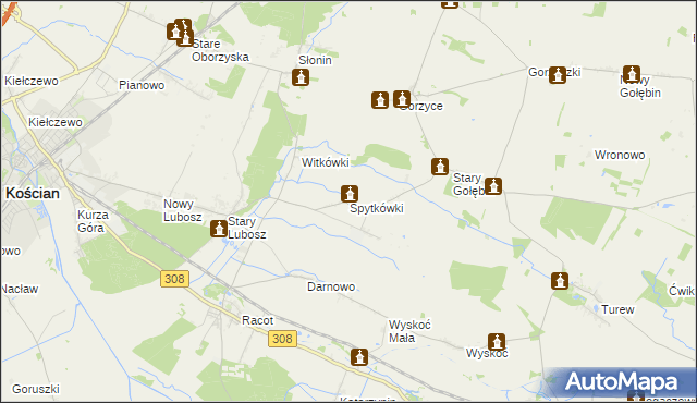 mapa Spytkówki, Spytkówki na mapie Targeo