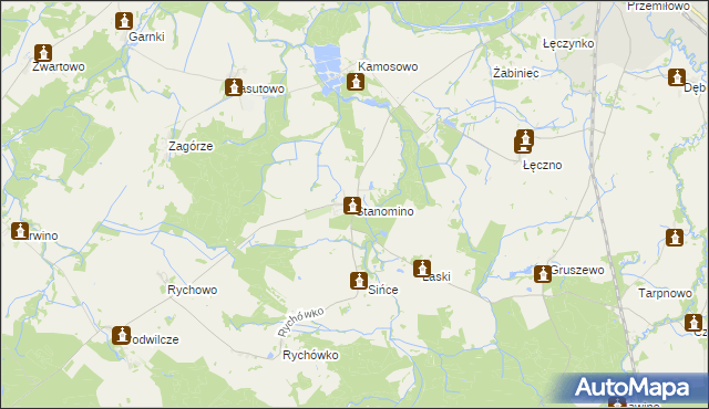 mapa Stanomino, Stanomino na mapie Targeo