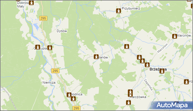 mapa Stanów, Stanów na mapie Targeo