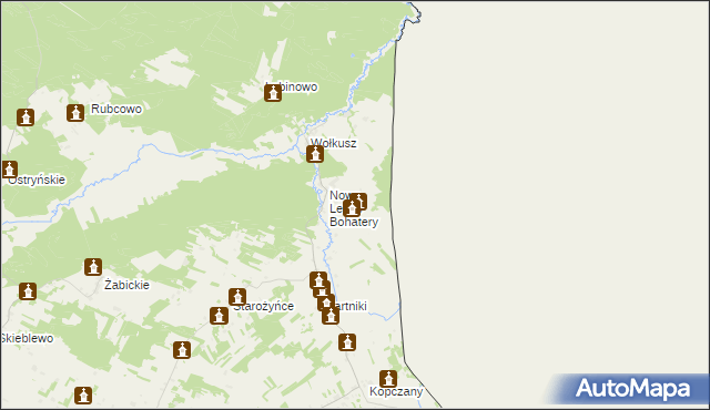 mapa Stare Leśne Bohatery, Stare Leśne Bohatery na mapie Targeo