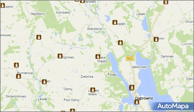 mapa Stare Miasto gmina Dąbrówno, Stare Miasto gmina Dąbrówno na mapie Targeo