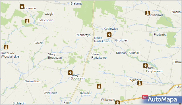 mapa Stare Radzikowo, Stare Radzikowo na mapie Targeo