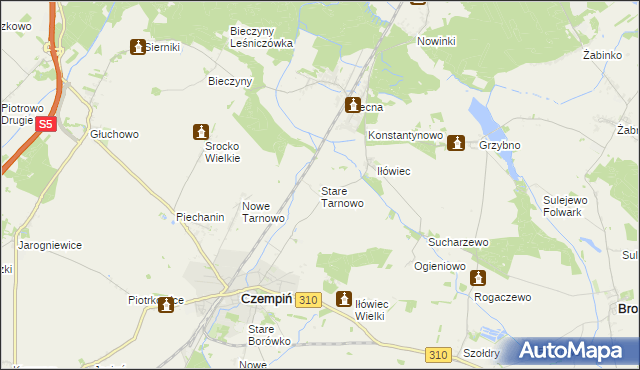 mapa Stare Tarnowo, Stare Tarnowo na mapie Targeo