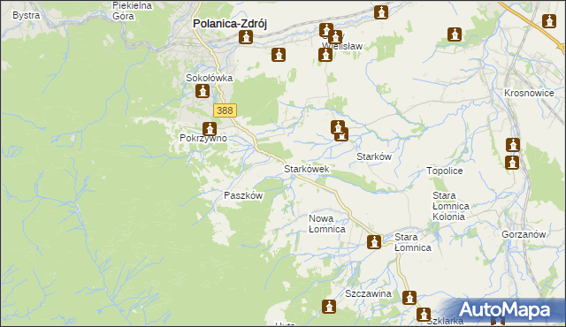 mapa Starkówek, Starkówek na mapie Targeo