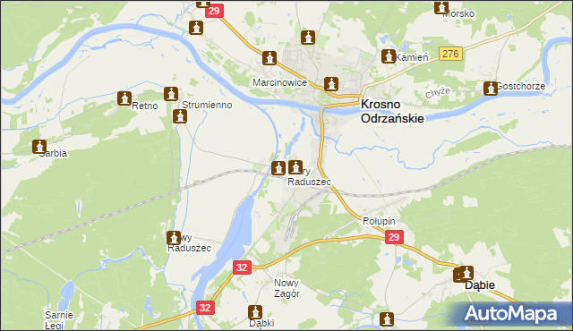 mapa Stary Raduszec, Stary Raduszec na mapie Targeo