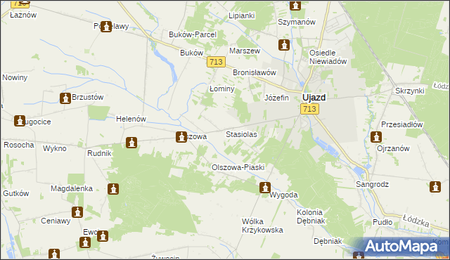 mapa Stasiolas, Stasiolas na mapie Targeo