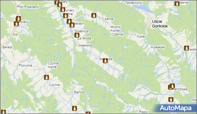 mapa Stawisza, Stawisza na mapie Targeo