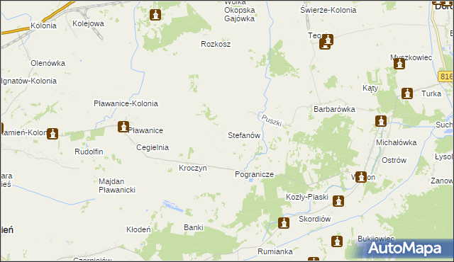 mapa Stefanów gmina Dorohusk, Stefanów gmina Dorohusk na mapie Targeo