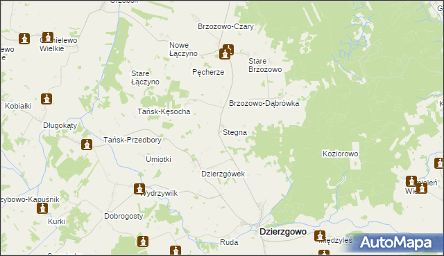 mapa Stegna gmina Dzierzgowo, Stegna gmina Dzierzgowo na mapie Targeo