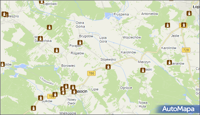 mapa Stojewsko, Stojewsko na mapie Targeo