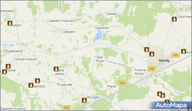 mapa Stok Ruski, Stok Ruski na mapie Targeo