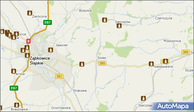 mapa Stolec gmina Ząbkowice Śląskie, Stolec gmina Ząbkowice Śląskie na mapie Targeo