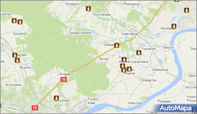 mapa Strużki, Strużki na mapie Targeo