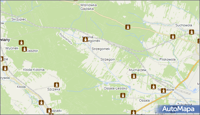 mapa Strzegom gmina Rytwiany, Strzegom gmina Rytwiany na mapie Targeo