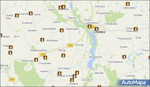 mapa Strzyżki, Strzyżki na mapie Targeo